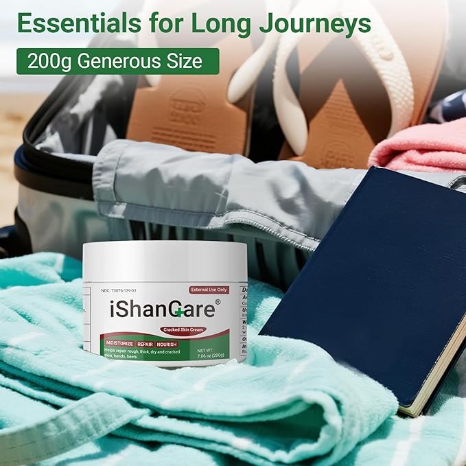 ishancare Moisturizing & Repair Cream with Urea – Intensive Treatment for Extremely Dry, Cracked Skin – Soothes Rough Hands & Heels – 200g Jar