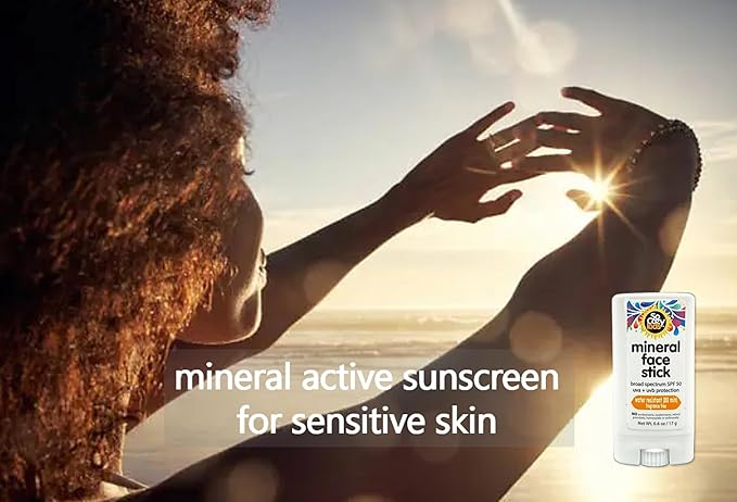 SoCozy Sunscreen Stick, Kids SPF 50 Mineral Sunscreen for Face & Body, 0.6 oz, Water Resistant Sun Protection, Broad Spectrum UVA + UVB Gentle Sun Block Stick (Pack of 2)
