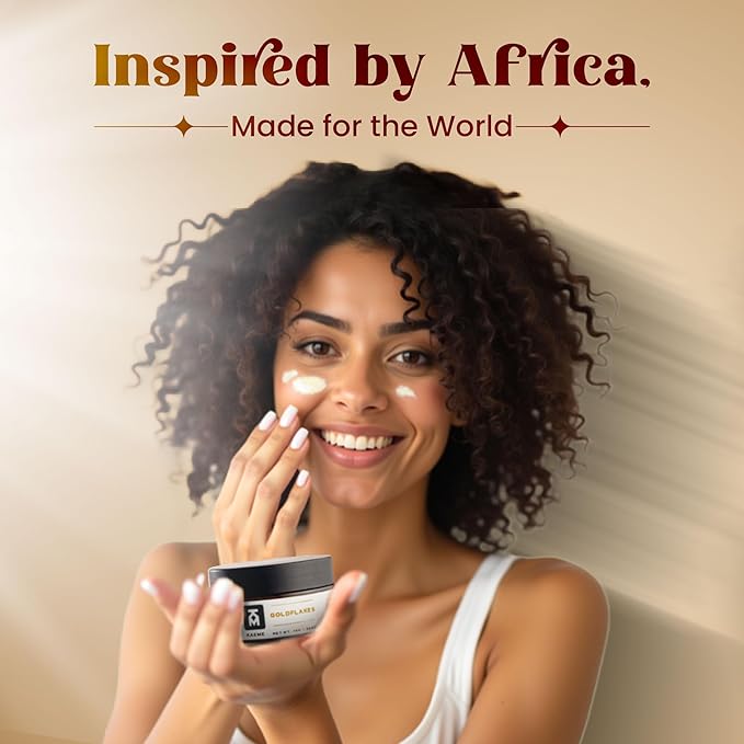 Kaeme Goldflakes Whipped Shea Body Butter Moisturizer For Whole Body, Skin, Hand, Hair, Scalp, For Men and Women, Made with Raw Organic African Shea Butter with Natural Coconut Oil(10.5oz/300g jar)