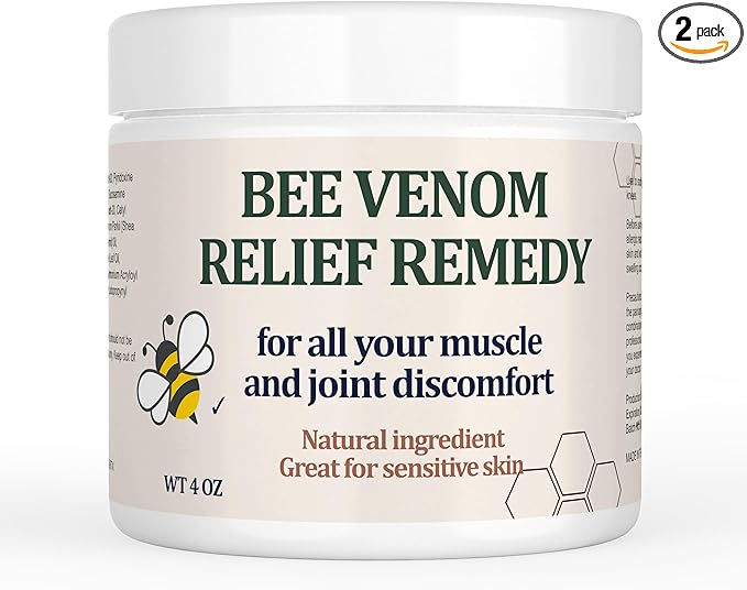 Natural Organic Bee Venom Muscle & Joint Cream, Extra Effective Muscle & Joint Care, for Neck, Hand, Feet, Knee, Muscles, Shoulder, Wrist, Elbow, Ankle, Foot Aches, Arnica, Vitamin B6