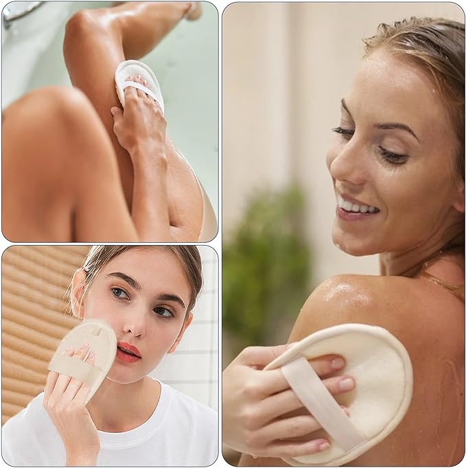 Natural Loofah Exfoliating Body Scrubber for Men and Women, Loofah Sponge Pads & Body Sponges Scrubber, Luffa Sponge to Clean & Relax Your Body Deeply (8 Pack)