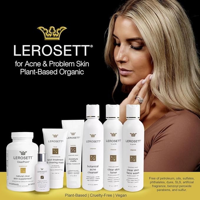LEROSETT Facial Clay Mask for Balanced, Clear-Looking Skin. Helps Refine Pores & Reduce Excess Oil. 100% Natural, Spa-Grade, Made in Sweden Since 1987