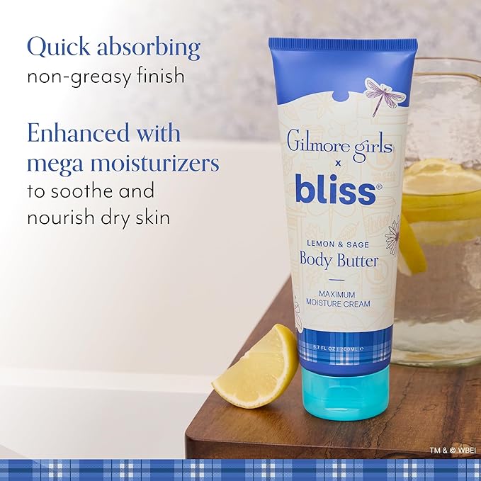 Bliss Gilmore Girls x Lemon & Sage Body Butter | Nourishing All-Over Body Cream for All-Day Moisture