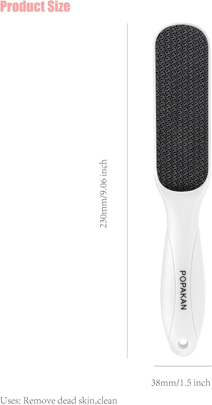 Pedicure Brush, File Callus Remover Dead Skin Nano Glass Remover for Feet with Soft Brush, Professional Pedicure Tool for Home Foot Care - White