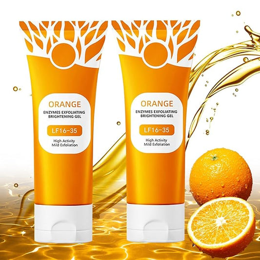 Orange Exfoliating Gel for Face & Body, 2026 Exfoliating Cleansing Gel Scrub, Pore Orange Peeling Scrub, Deep Clean Pores, Remove Blackheads & Moisturize Skin, All Types Skin