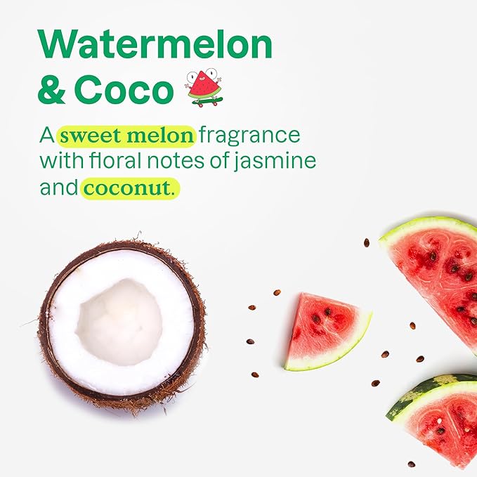 ATTITUDE Body Lotion for Kids, EWG Verifed Moisturizer, Dermatologically Tested, Plant and Mineral Based Cream, Vegan, Watermelon & Coco, 16 Fl Oz