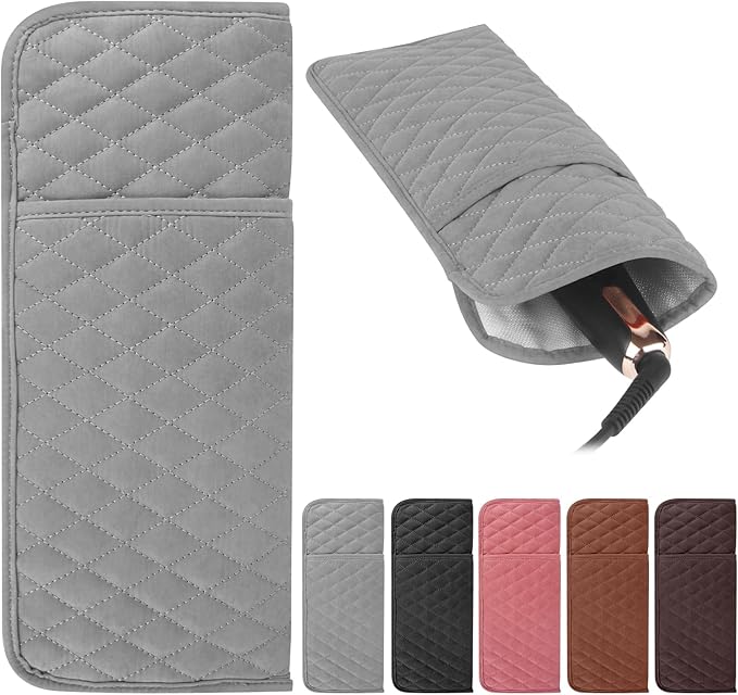Heat Resistant Hair Tools Organizer Bag Portable Travel Storage Cover Pouch for Hair Straighteners, Curling Irons, Flat Irons and Hot Styling Tools(13.8" x 5.5")
