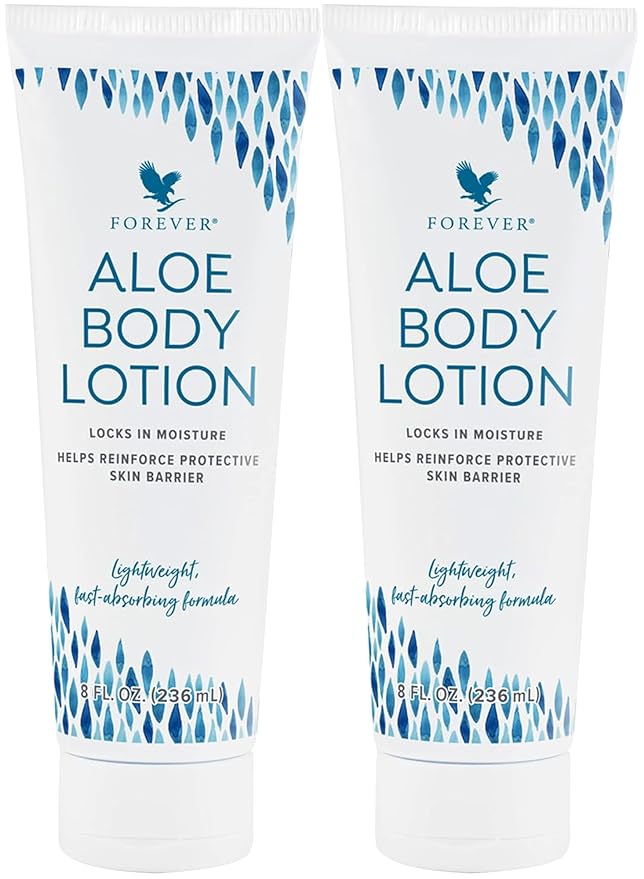 Forever Living - Aloe Body Lotion - For Smooth, Hydrated Skin - Vegan and Gluten-Free with Argan and Macadamia Oils 2 Pack (8 fl oz Each)