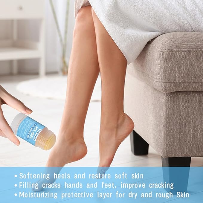 2 PCS Urea Cream 60% with 2% Salicylic Acid Foot & Hand Cream Stick - Repair Balm for Cracked Hands, Elbows, Knees, Feet & Heels, Calluses and Exfoliation, Hydrates & Softens Dry Skin, 1.41*2 oz
