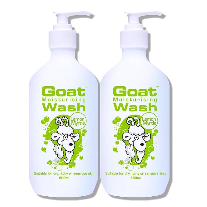 Goat Milk Soap Moisturizing Body Wash Value Duo Pack 16.9 oz - Body Wash to Revive your Skin - Lemon Myrtle