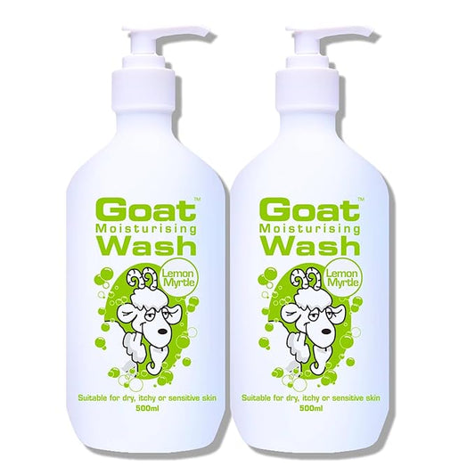 Goat Milk Soap Moisturizing Body Wash Value Duo Pack 16.9 oz - Body Wash to Revive your Skin - Lemon Myrtle