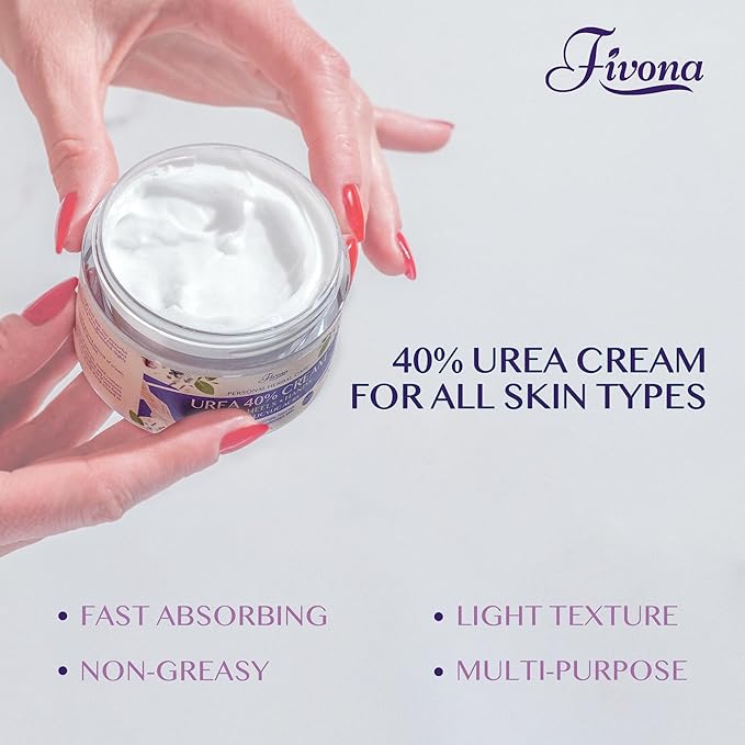 FIVONA 40% Urea Cream with 2% Salicylic Acid - Foot Cream with Tea Tree and Lavender Extracts Foot Lotion for Dry Cracked Heels, Dead Skin & Callus Remover, Feet Moisturizer Repair Cream