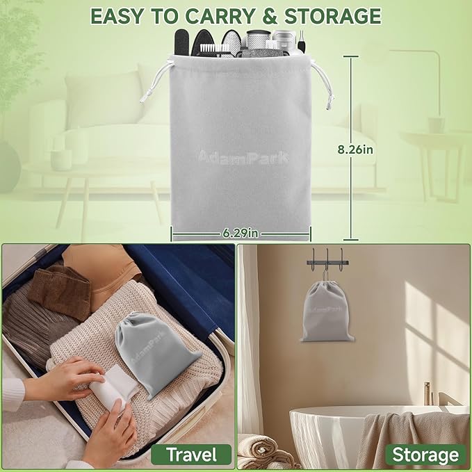 Electric Callus Remover for Feet,Rechargeable Portable Electronic Foot File Pedicure Kits,Professional Waterproof Pedi Feet Care Tools Wet&Dry Foot Scrubber File Perfect for Hard Cracked Dry Dead Skin