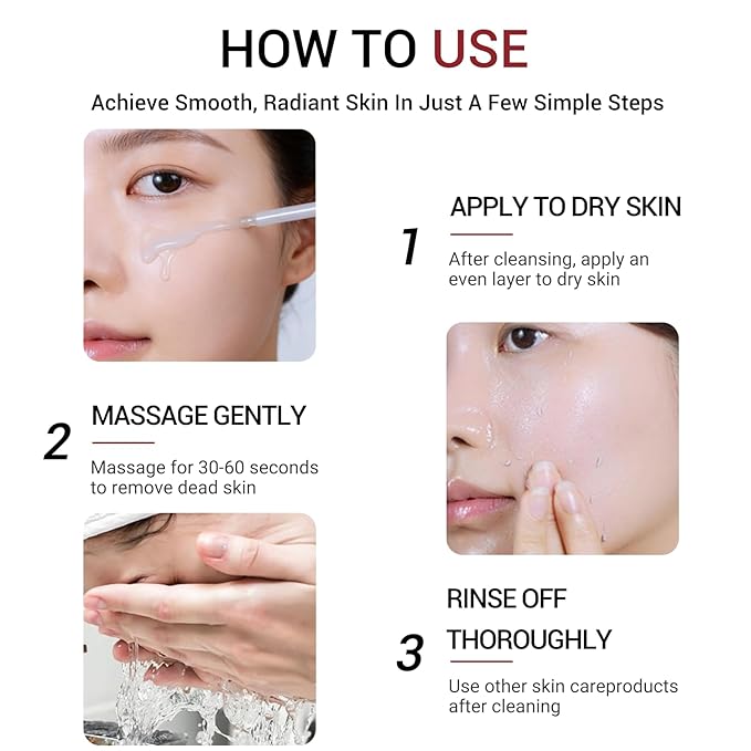 Black Rice Exfoliating Peel Shot - A Gentle Facial Exfoliator with Black Rice Essence, Helping to Improve Roughness and Reinvigorate with Water for All skin care.