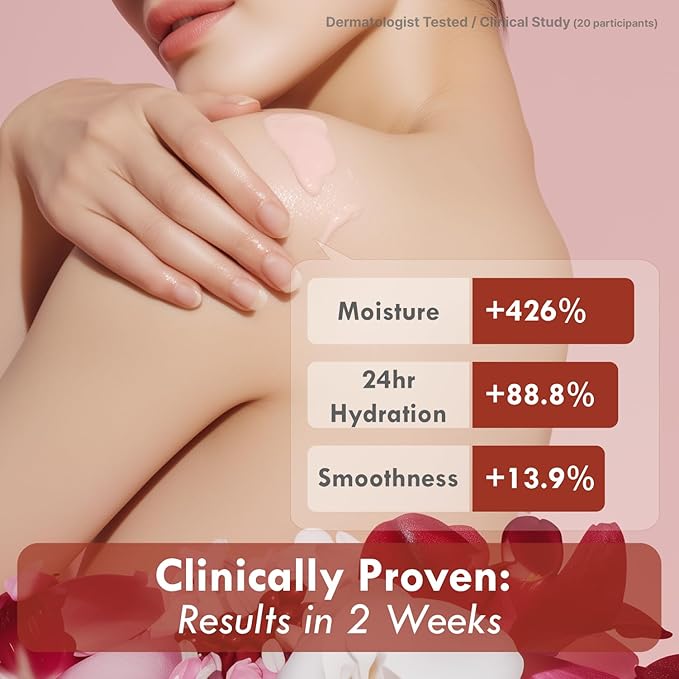 Korean Red Bean Body Lotion - 24-Hour Hydrating Moisturizer for Dry Skin with Peptides & Hyaluronic Acid for Smooth Sensitive Skin Women & Men - Vegan & Cruelty-Free - 8.45 fl oz