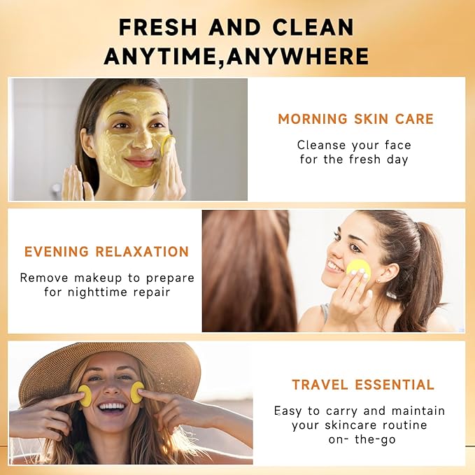 Turmeric Kojic Acid Cleansing Pads, Turmeric Face Scrub Pads Enriched with Kojic Acid, 60PCS