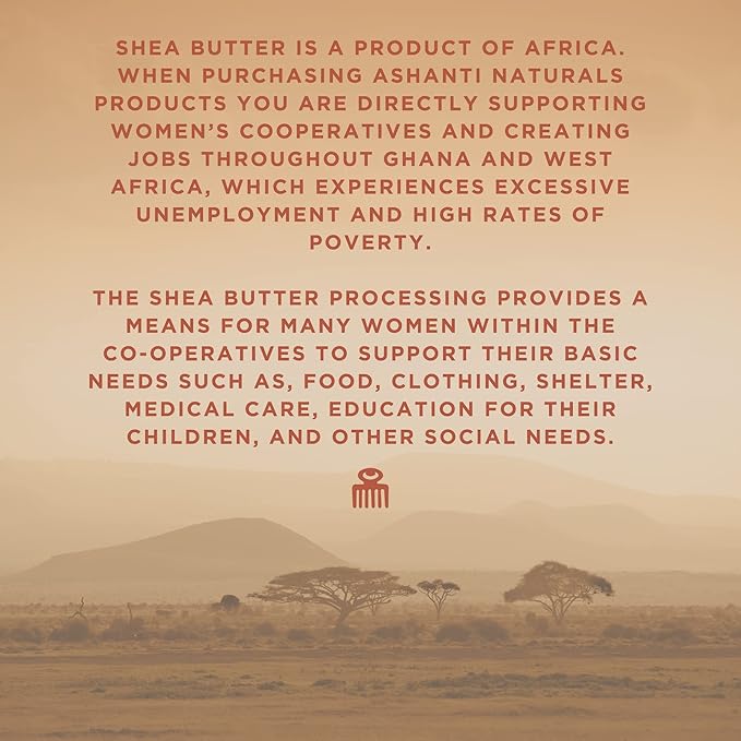 Ashanti Naturals White Chunky Raw Shea Butter | Unrefined African Shea Butter from Ghana | 100% Natural Moisturizer, No Additives - 5 oz