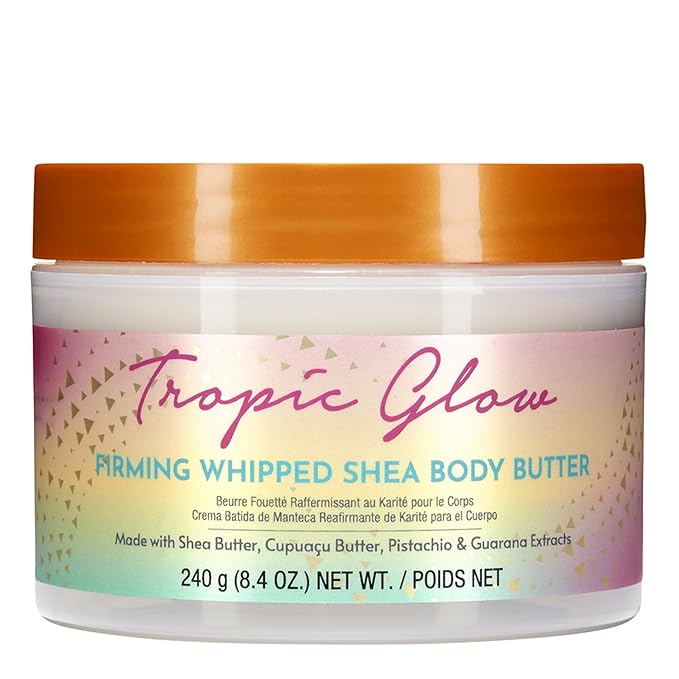 Tree Hut Tropic Glow Whipped Shea Body Butter, Long-Lasting Hydration for Soft, Smooth Skin, Lightweight Moisturizer, Holiday Gift & Stocking Stuffer, 8.4 fl oz