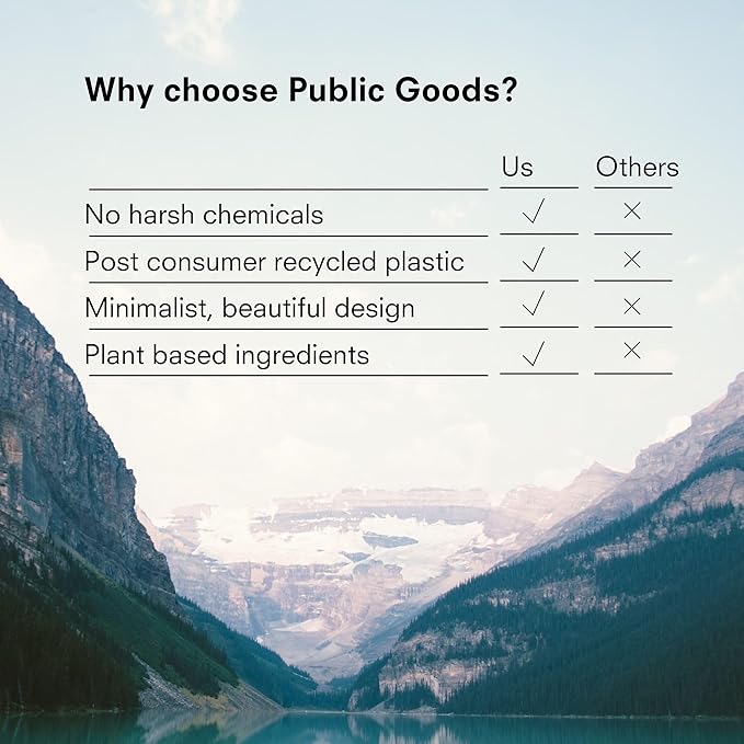 Public Goods Shower Essentials for Men and Women | Natural Shampoo, Conditioner & Body Wash | Made with Organic Essential Oils | Sulfate & Paraben Free | Vegan Friendly | 12 Fl Oz Bottles