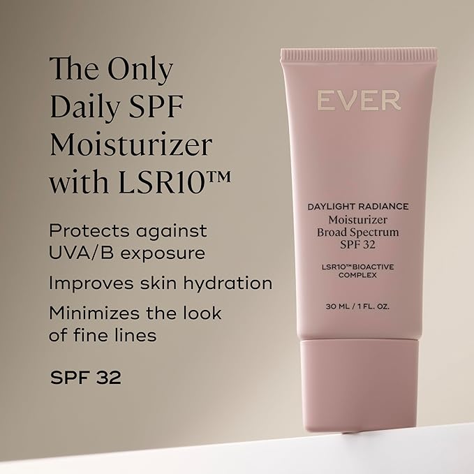 EVER Daylight Radiance Tinted Moisturizer SPF 32 — Mineral Broad-Spectrum + Hydrating Coverage, Lightweight Glow Enhancer - Shade: Clear