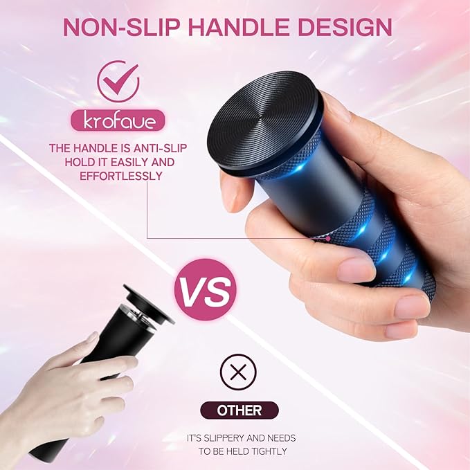 krofaue Electric Foot Callus Remover for Women - 1200rpm Electric Foot File Callus Remover with Anti-Slip Stripes, 60pcs Sandpaper Discs Adjustable Speed Foot Sander for Dead Skin Womens(Black)