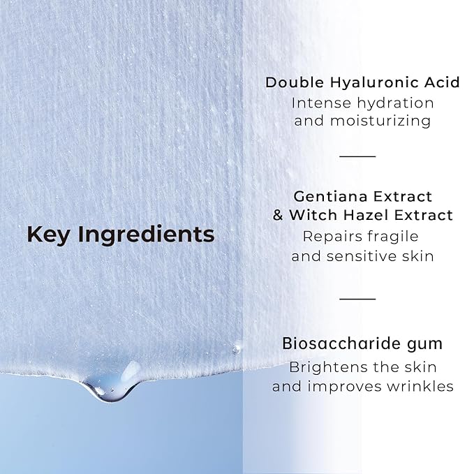 +WIS+ Intensive Hydrating Face Masks 24 EA with Hyaluronic Acid Serum for Dry Skin, Collagen Facial Mask to Pore Minimizing, Elasticity Improvement and Repair Dehydrated Skin, Safe on Sensitive Skin