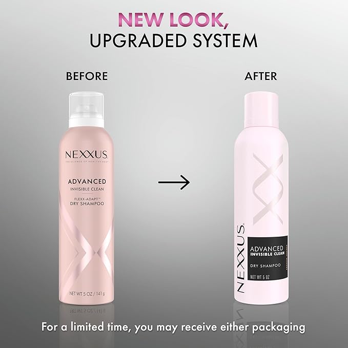 Nexxus Advanced Invisible Clean Dry Shampoo for Instant Oil Control & 72-Hour Freshness with Flexx-Adapt Technology 5 oz
