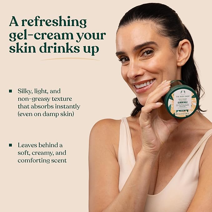 The Body Shop Almond Milk Essentials Gift Set - 3 Piece Set, Includes Shower Gel, Body Yogurt, Hand Cream, Vegan