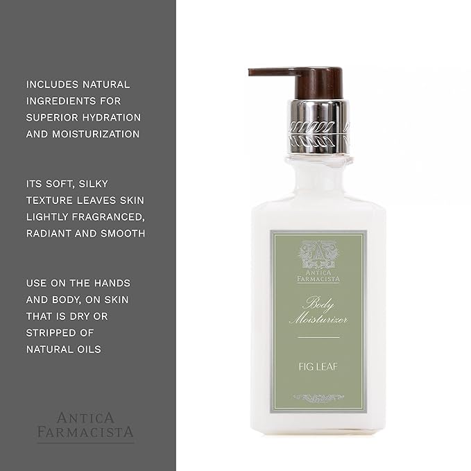 Antica Farmacista Body Moisturizer - Scented Moisturizing Lotion with Aloe Vera, Green Tea & Sweet Almond Oil - Luxury Gift for Any Occasion - Fig Leaf, 10 fl oz
