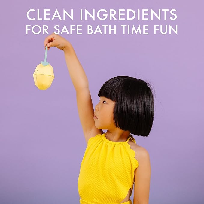 Dabble & Dollop Lemon + Vanilla Body Wash & Shampoo – 3-in-1 Natural Bubble Bath for Kids, No Parabens or Sulfates, Vegan, Gluten-Free, Tear-Free (2-Pack)