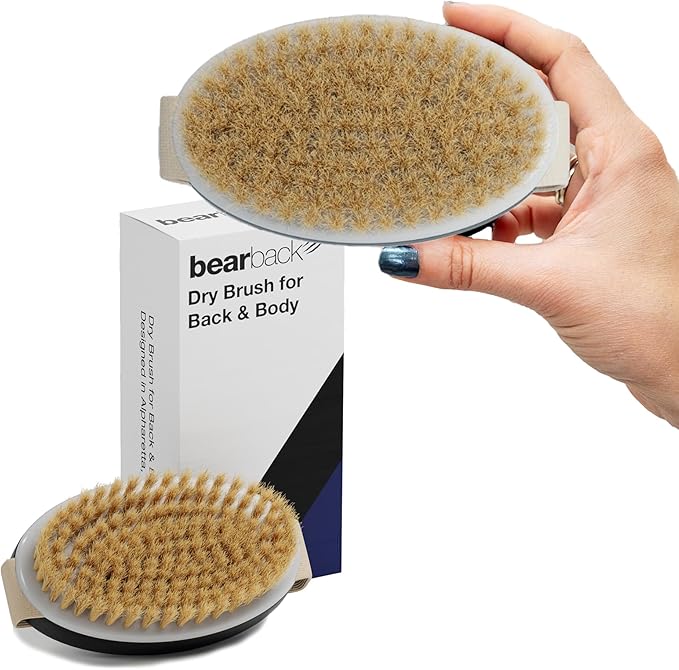Bearback Dry Brushing Body Brush. Natural Bristle Exfoliating Brush. Smooth Skin | Cellulite Treatment | Lymphatic Drainage | Blood Circulation. Fits Original Bearback Handle. American Small Business