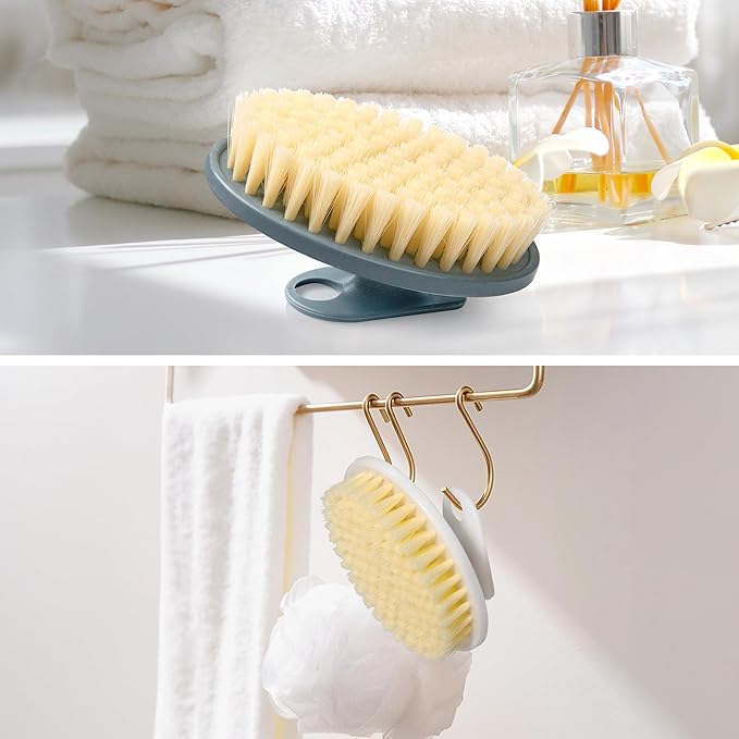 INNERNEED PP Shower Brush Body Exfoliating Scrubber, for Deep Clean Body Wash, Cellulite Treatment, Lymphatic Drainage and Blood Circulation Improvement (Pack of 4)