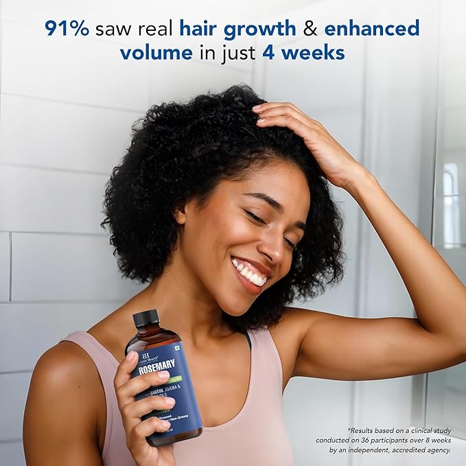 Botanic Hearth Rosemary Hair Oil 2 fl oz | With Derma Roller & Glass Bottle | Hair Growth Oil for Stronger, Thicker Hair | Lightweight, Non-Sticky Formula | Pack in Monocarton