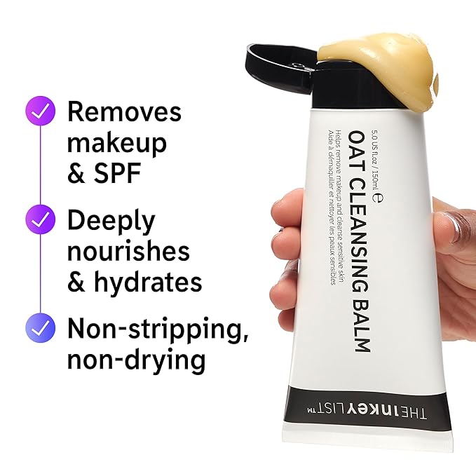 The INKEY List Oat Cleansing Balm 5 Fl Oz/150ml, Dissolves Makeup, Nourishing Skincare, Gentle Cleanser, Vegan Friendly, Suitable For All Skin Types