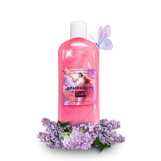 Aphrodite Shower Gel – 8 oz Handmade Body Wash for Love, Beauty & Sensual Energy – Lilac Scent – Altar-Charged Goddess Ritual Cleanser – Wiccan, Pagan, Self-Love Magick – Vegan & Sulfate-Free