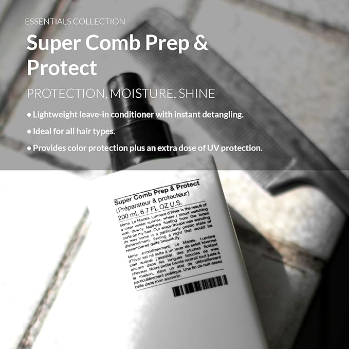 Number 4 Super Comb & Protect, Leave In Conditioner Spray, Heat Protectant for Hair, 6.7 oz