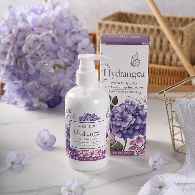 ROMIIE ZOI Daily Hand & Body Lotion with Moisturizing Shea Butter - Hydrangea - 236 ML / 8 FL OZ