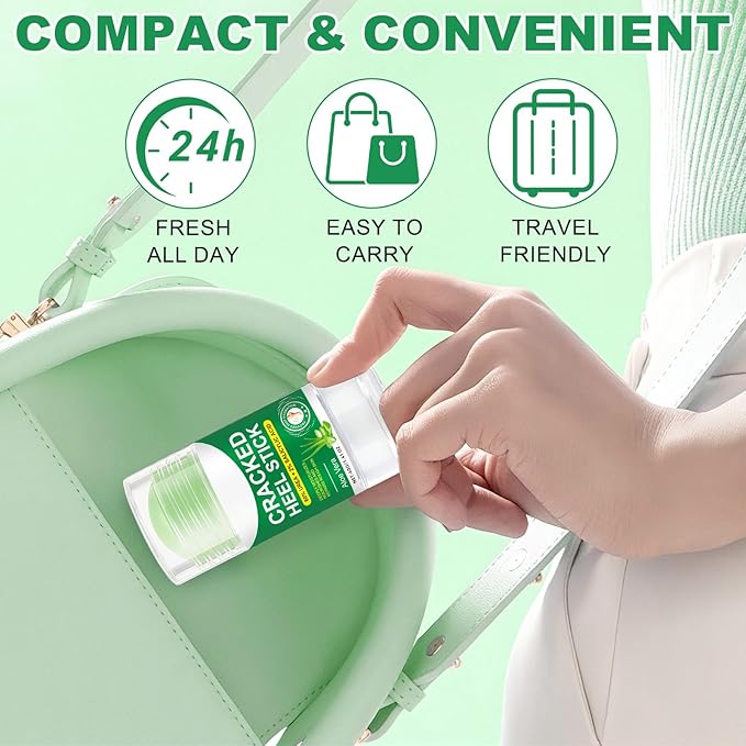 2-Pack 60% Urea Foot Balm Stick, Aloe, Peach Heel Repair Stick, Deep Moisturizing Hand & Foot Cream for Dry, Cracked Heels, Calluses, Rough Skin, Intensive Hydration & Smoothing Treatment (1.41 Ounce)