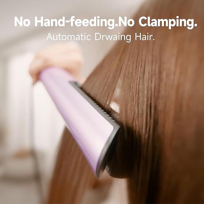 Hair Dryer Air Straightener Non-Movable Clamp Flat Iron No Heated Plates No Damage No Hand-Feeding Automatic Draws Hair Straighteners 2 in 1 Dry & Straight Styling Blower Tool for Women 1A to 2A Hair