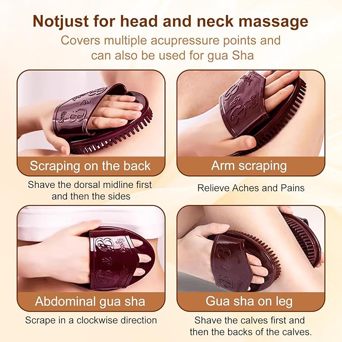 2PCS Meridian Brush Massage Brush, Beauty Salon Professional Custom Meridian Brush, Full Bodys Relaxation Comb Massage Tools