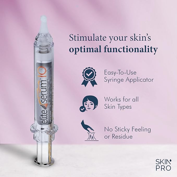 SkinPro Elite Serum 10 - Natural Anti Aging Eye Serum and Anti Wrinkle Treatment - Eye Bags and Dark Circles Remover with Advanced Formulation of Hyaluronic Acid, Collagen, Argireline and Peptides
