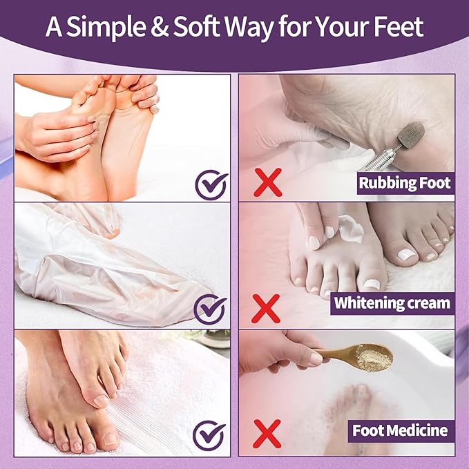 Moisturizing Foot Mask 5 Pack,Hydrating Foot Masks for Dry Cracked Feet,Moisturizing Socks Dry Skin Moisturizer for Soft and Smooth Touch Feet,Foot Care Spa Gifts for Women Men Stocking Stuffers