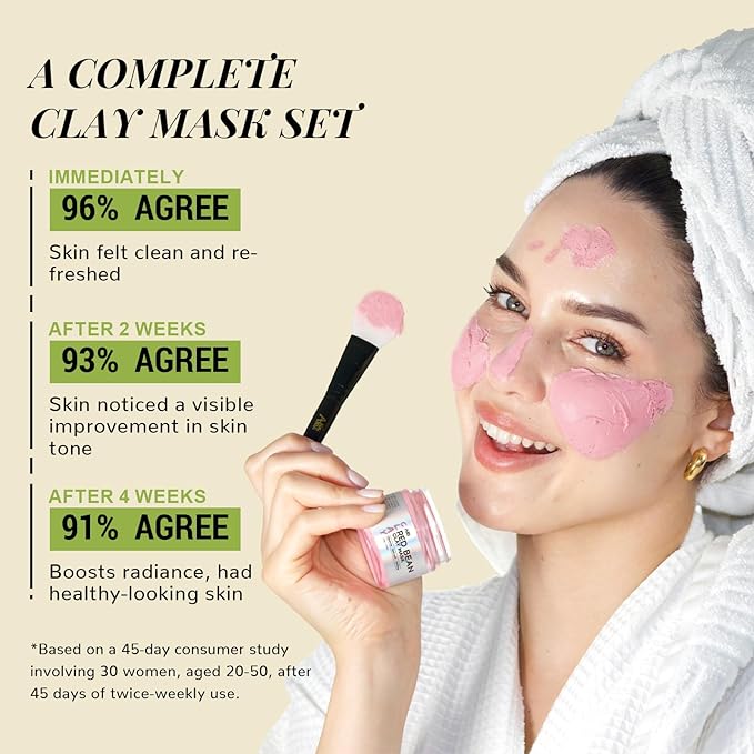 ANAI RUI 3 Pcs Pore Cleansing Face Mask Set,Green Tomato Clay Mask - Turmeric Vitamin C Facial Mask Red Bean Refreshing Pore Mask, Self Care Gifts Christmas Gifts for Women/Teens girls 2.5 oz each