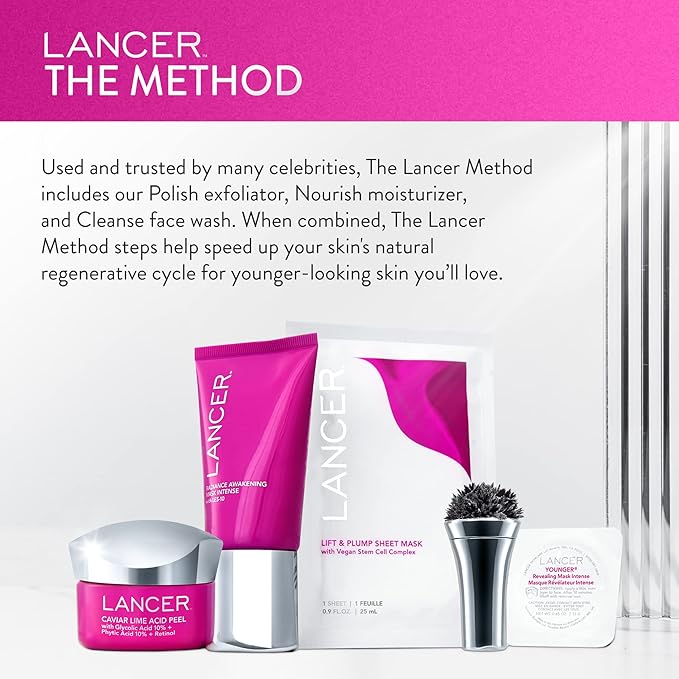 Lancer Skincare Caviar Lime Acid Peel, Retinol Facial Chemical Peel with Brightening Glycolic Acid, 1.7 Fluid Ounces…