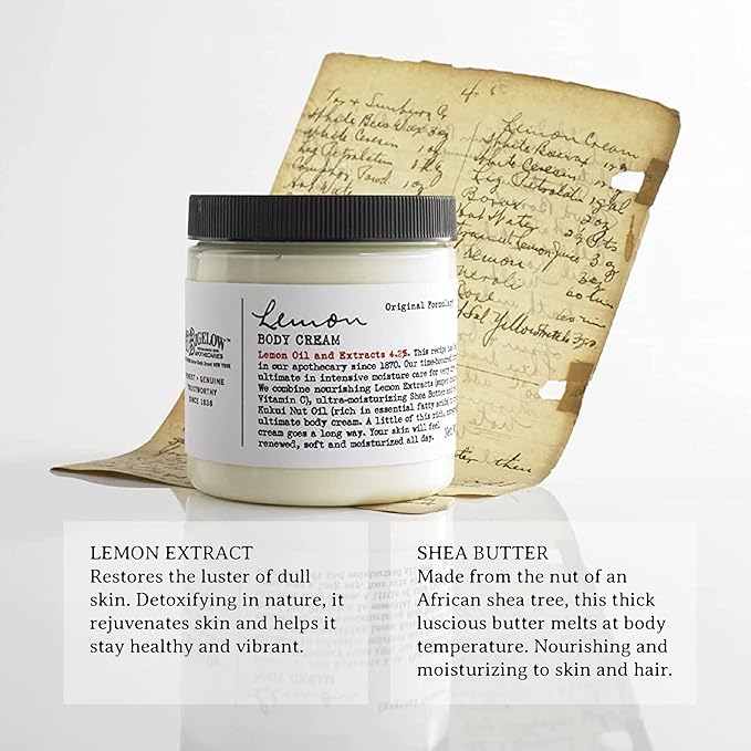 C.O. Bigelow Apothecary Trio Bath & Body Care Gift Set, Lemon Soap, Lemon Hand Treatment & Body Cream, Liquid Hand Wash & Moisturizing Lotions, Set of 3