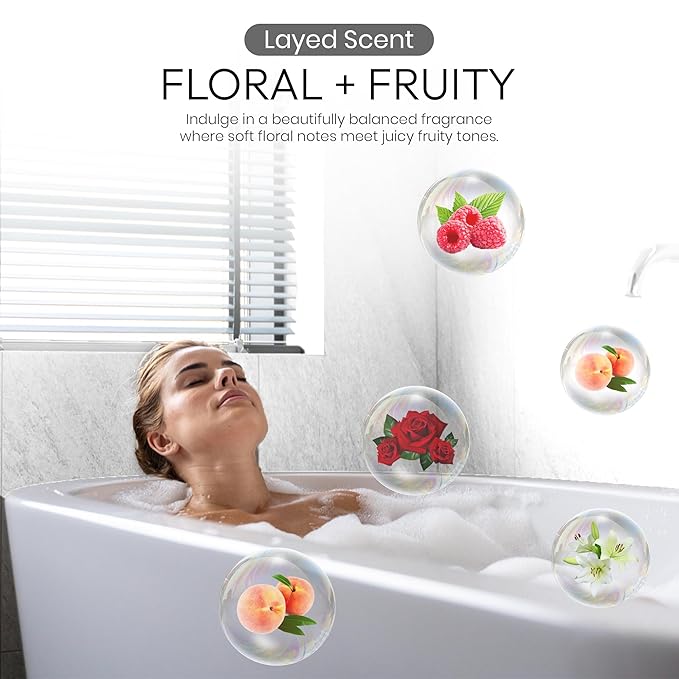 Botanist Body Wash for Dry Skin, Daily Body Cleansing Gel, Deep Moisturizing Body Wash For Sensitive Skin, Shea Butter+Coconut Oil, Sulfate, Paraben & Dye Free, Water Lily & Raspberry,16.5 Fl Oz