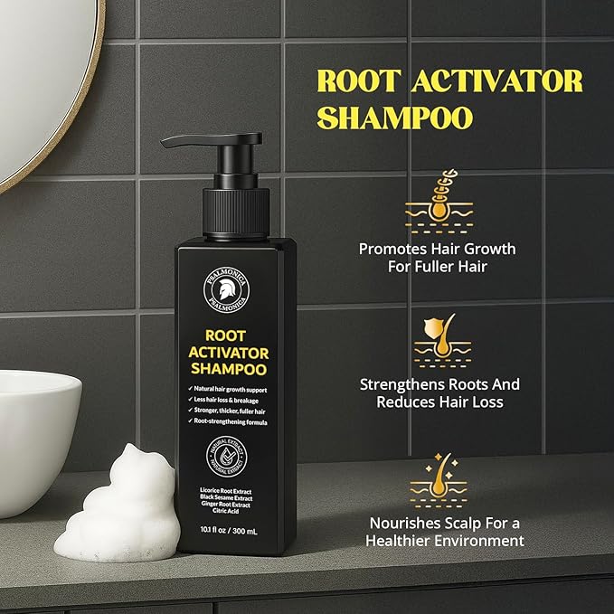 Root Activator Shampoo for Men - Hair Growth Shampoo Serum (11.1 Fl Oz (Pack of 1))