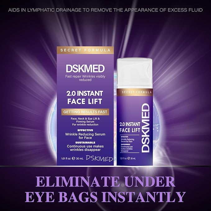 Under Eye Bags and Wrinkles 2.0 - Instant Face Lift Cream,Remove Dark Circles, Bags Under Eyes, Fine Lines, Wrinkles and Neck Lines,Firming Delicate Skin