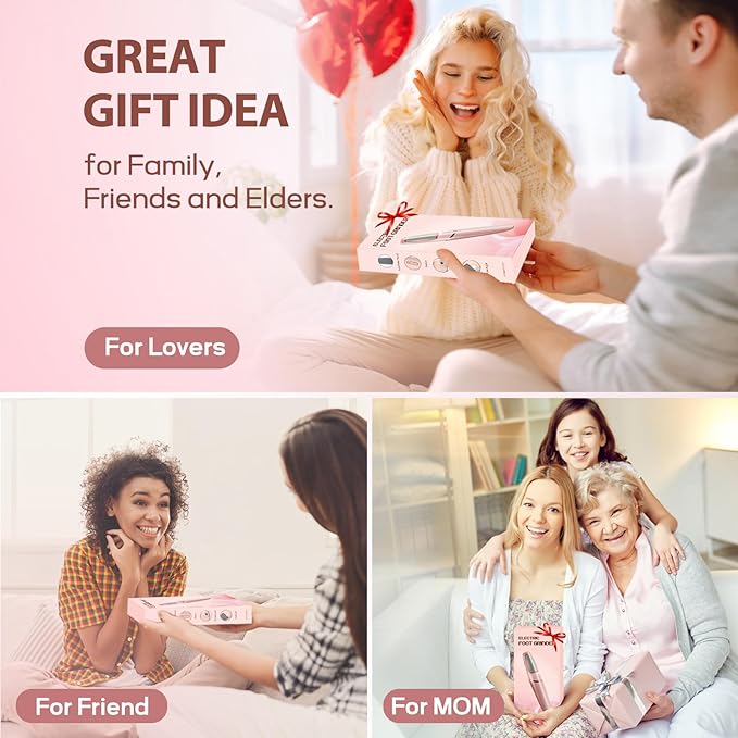 Electric Callus Removers for Feet, Haootadiy Electric Foot Callus Remover Pedicure Kits Rechargeable with12 in 1, Removes Dry Skin for Smoother Feet, Foot Care for Dead Skin Ideal Gift (White)