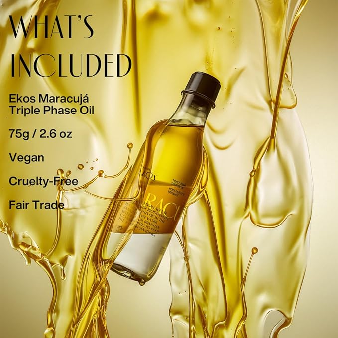 natura - Passion Fruit Triple Phase Body Oil – Maracujá Oil Moisturizer for Soft Glowing Skin, Vegan Skincare, Hydrating & Nourishing Brazilian Beauty – 6.7 fl oz (200ml)